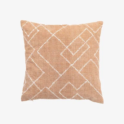 Dunelm Alyth Geo Terracotta Cushion Cover Terracotta