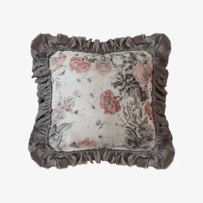 French Bedroom Rosa Divina Ruffled Cushion Cover