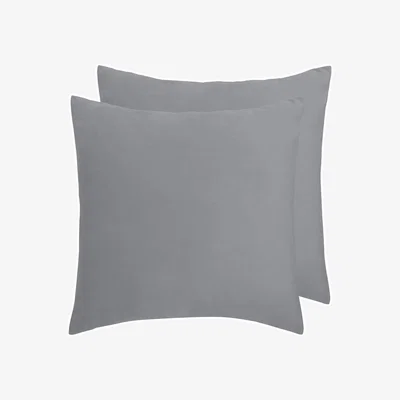 Habitat Habitat Velvet Cushion Cover-2 Pack- Slate - 43x43cm