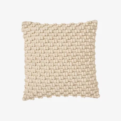 John Lewis Truly Lombard Knotted Square Cushion Cover, Ecru