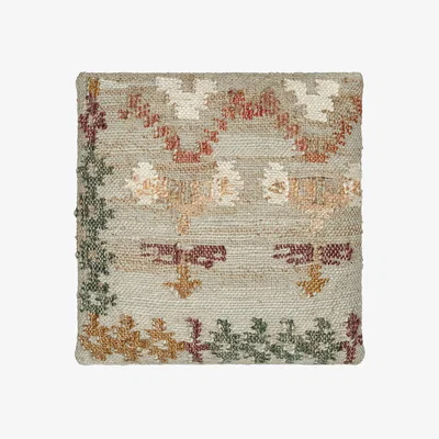 John Lewis nkuku Dantri Square Cushion Cover, Soft Grey