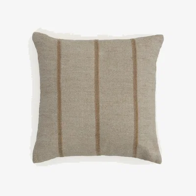 Kave Home Disis beige woven stripe cushion cover 45 x 45cm