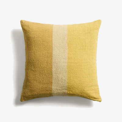 Kave Home Nurei yellow cotton and linen cushion cover 50 x 50cm