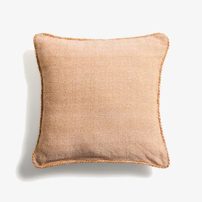 Kave Home Filor cotton cushion cover with orange weave 50 x 50cm