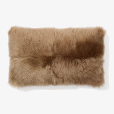 Kave Home Katny brown, leather cushion cover, 30 x 50 cm