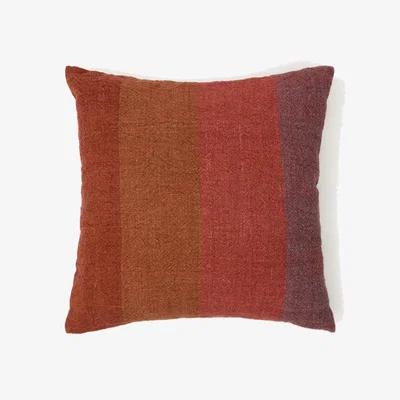 Kave Home Taris red striped linen cushion cover 50 x 50cm