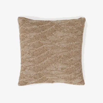 Kave Home Melyan beige jacquard cotton and jute cushion cover 45 x 45cm