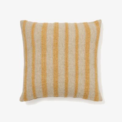 Kave Home Naila mustard contrasting stripe cushion cover in acrylic fibres 50 x 50cm