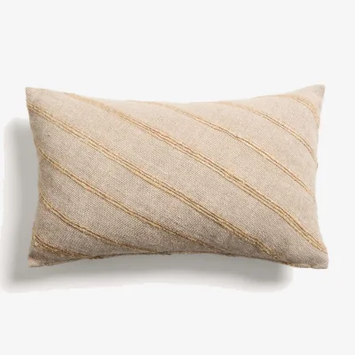 Kave Home Riena beige cotton and viscose cushion cover 30 x 50cm