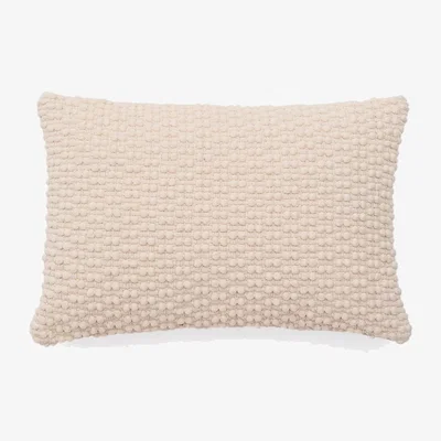 Kave Home Mascarell white cotton and polyester cushion cover 40 x 60 cm