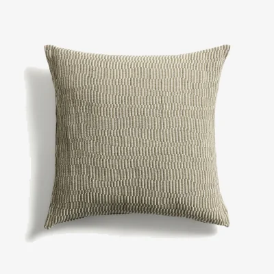 Kave Home Nerel green cotton and linen jacquard cushion cover 50 x 50cm