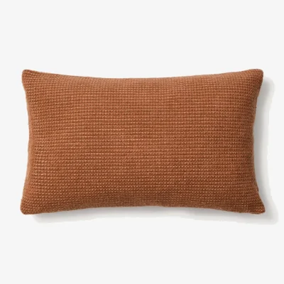 Kave Home Elira wool and cotton cushion cover in orange 40 x 60 cm