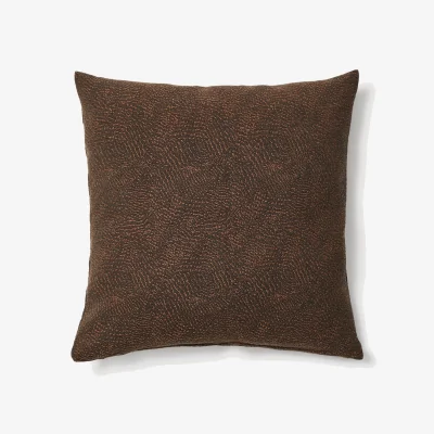 Kave Home Junie cushion cover in brown cotton jacquard 50 x 50 cm