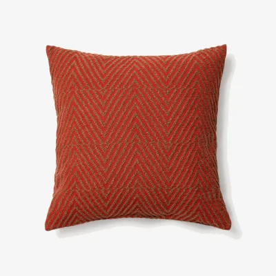 Kave Home Lunver cushion cover in red chevron jacquard 50 x 50 cm