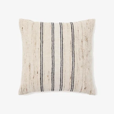Kave Home Dorien beige cushion cover with contrasting woven stripes 45 x 45cm