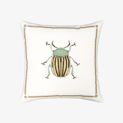 La Redoute Scarabee Beetle 100% Cotton 45 x 45cm Cushion Cover