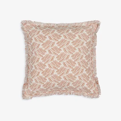 La Redoute Orella Natural Print Cotton Linen Blend 40 x 40cm Cushion Cover
