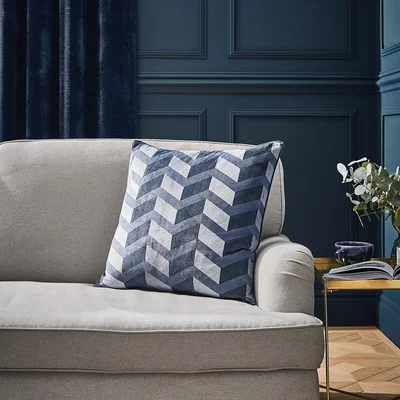 La Redoute Geo Velour Digital 55x55cm Cushion