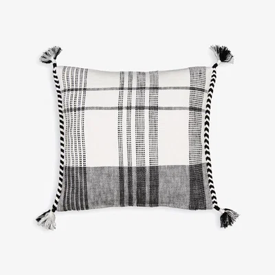 La Redoute Parfeti 45 x 45cm Woven Check 100% Cotton Cushion Cover