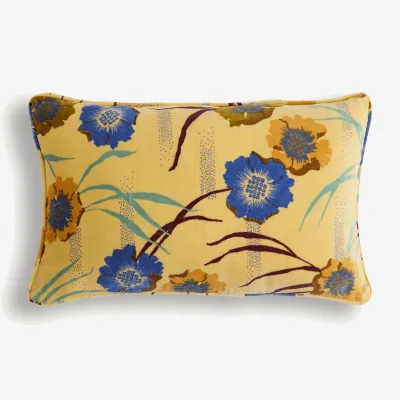 La Redoute Mowan Printed Cotton Velour Rectangular Cushion Cover 50x30cm