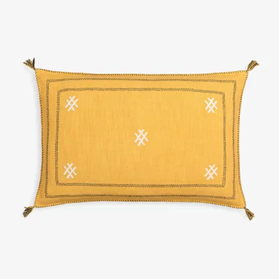 La Redoute Chad Embroidered Linen and Cotton Blend Cushion Cover