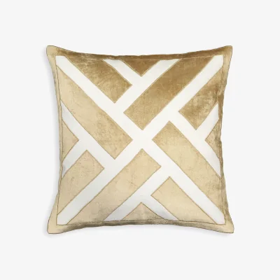 La Redoute Koti Graphic Metallic 100% Cotton Cushion Cover