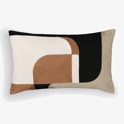 La Redoute Signatures Egia Graphic 100% Cotton Rectangular Cushion Cover