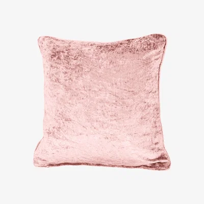 La Redoute Crushed Velvet Blush Filled Cushion 44x44cm