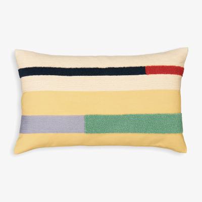 La Redoute Milie Striped Textured Rectangular 100% Cotton Cushion Cover