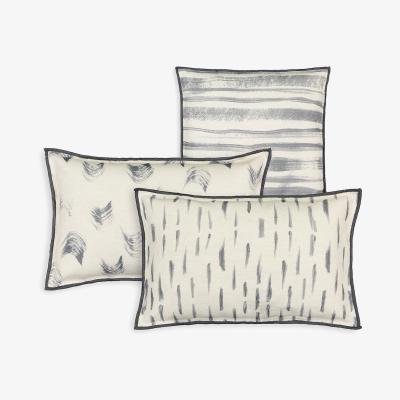La Redoute Valbo Graphic Cotton Linen Square Cushion Cover