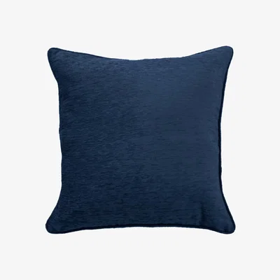 La Redoute Chenille Navy Filled Cushion 44x44cm