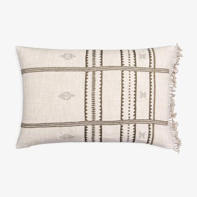La Redoute Dakara Embroidered Linen Cotton Blend Cushion Cover