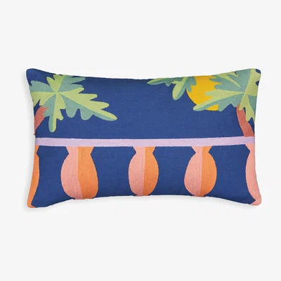 La Redoute Noailles Mediterranean 100% Cotton Rectangular Cushion Cover