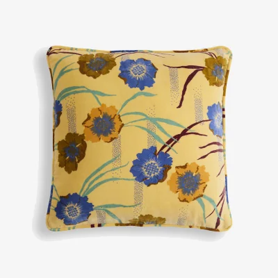 La Redoute Mowan Printed Cotton Velour Cushion Cover 45x45cm