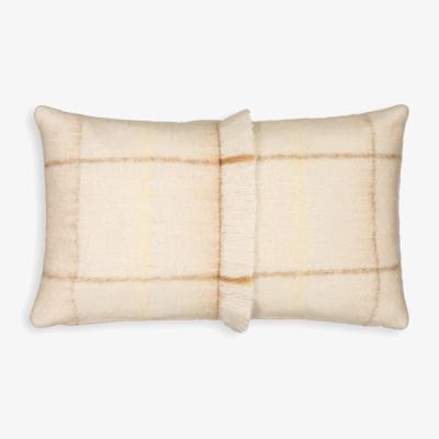 La Redoute Sarna Fringed Mohair Rectangular Cushion Cover
