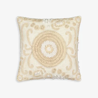 La Redoute Corfou Embroidered 100% Cotton Cushion Cover