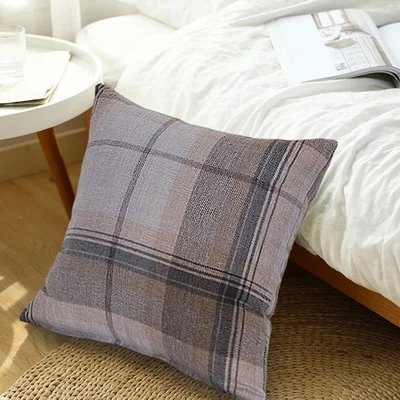 La Redoute Clever Wool Plaid Filled Cushion 44x44cm