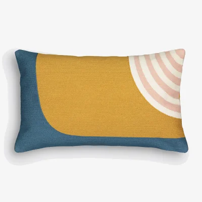 La Redoute Wavy Embroidered Cushion Cover