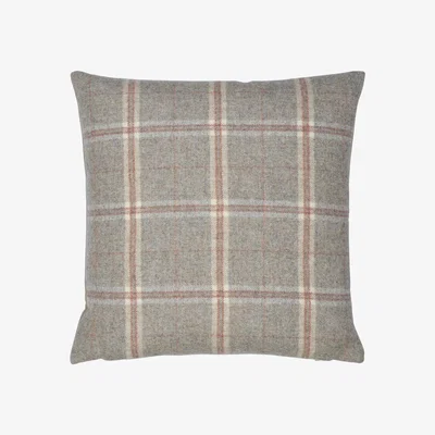 La Redoute Wool Check and Ari Velvet Fabric Filled Cushion 43x43cm