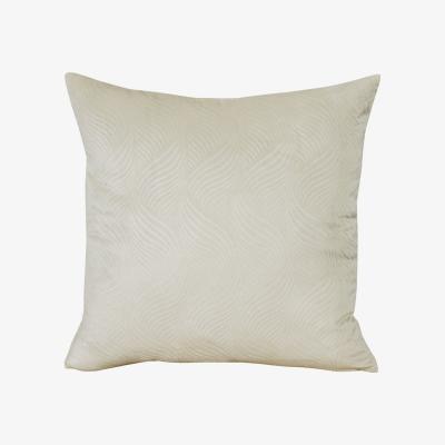 La Redoute Clever Velvet Wave Embossed Cream Filled Cushion 44x44cm