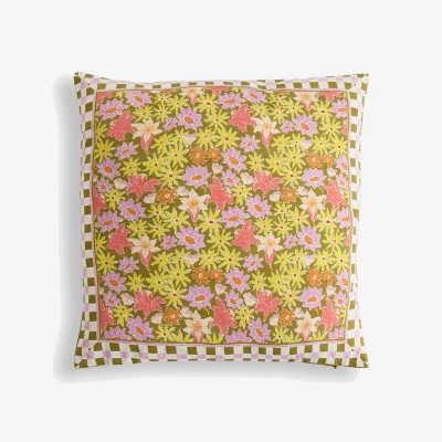 La Redoute Delila Floral Print Cotton Square Cushion Cover, 45 X 45cm