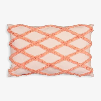 La Redoute Gotland Textured Geometric Rectangular Cotton Cushion Cover