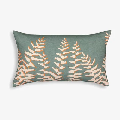 La Redoute Fern Rectangular Linen/Cotton Cushion Cover