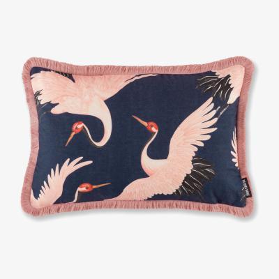 La Redoute Oriental Birds Filled Cushion 40x60cm