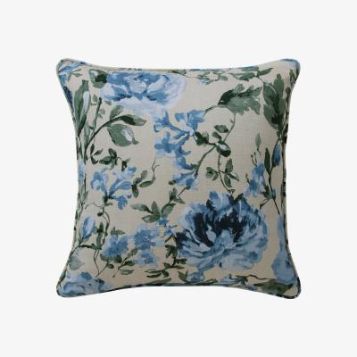 La Redoute Peony Floral Blue Filled Cushion 46x46cm