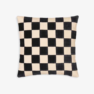 La Redoute Lysmée 40 x 40cm Checkerboard 100% Cotton Cushion Cover