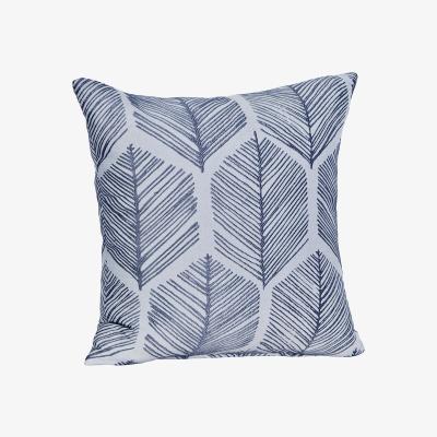 La Redoute Geometric Feather Print Navy Filled Cushion 44x44cm