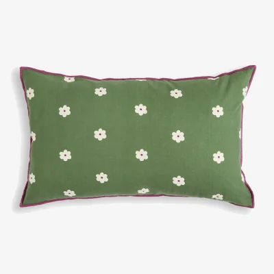 La Redoute Leiho Floral Print Cotton Rectangular Cushion Cover