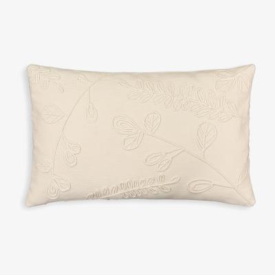 La Redoute Azra Floral Textured Rectangular Cotton Cushion Cover