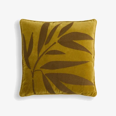 La Redoute Niara Square Cushion Cover in Embroidered Cotton Velour